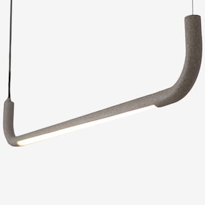 Moderne lineaire led-hanglamp, lineaire hangende kroonluchter, hanglamp led-verlichting, noordse hanglampen, minimalistische kroonluchtertafel