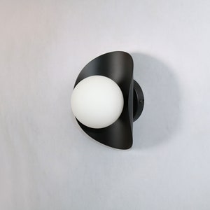 Wall Lighting - Matte Black Aluminum Wall Lamp Vanity Light Fixture, Wall Light Sconce - Small Valentine Model Ranor Lighting Design