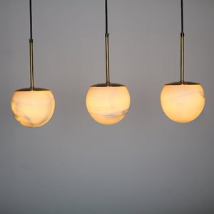 Alabaster Lighting, Hanging Lighting, Marble Lamp for Dining Lighting, Island Lighting, Modern Chandelier, Kitchen Island Decor Lighting.