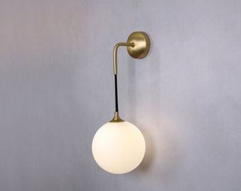 Desgin Wall Lighting - Brass Globe Wall Lamp Vanity Light Fixture, Wall Sconce, Wall lamp, Wall Light , Small Wall Lighting