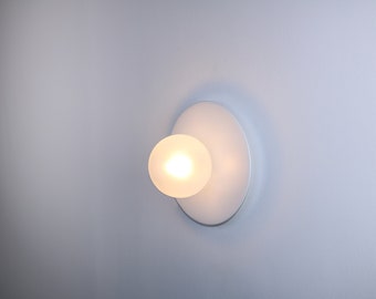 Weiße Scheibe Wandbeleuchtung - Wandleuchte Globe Wandleuchte Eitelkeit Leuchte, Wandleuchte, Wandlampe, Wandleuchte, kleine Wandbeleuchtung