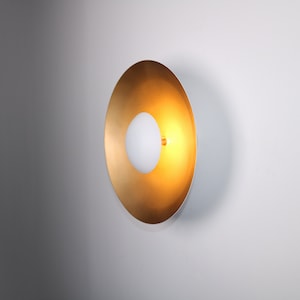 White And Gold Wall Plate Lighting , Gold round wall lamp , Wall Lamp Vanity Light Fixture, Wall Sconce, Wall lamp, Wall lights