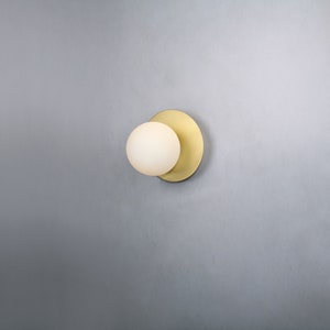 Disc Wall Lighting Black Globe Wall Lamp Vanity Light Fixture, Wall Sconce, Wall lamp, Wall Light , Small Wall Lighting, Brass Wall lamp image 3