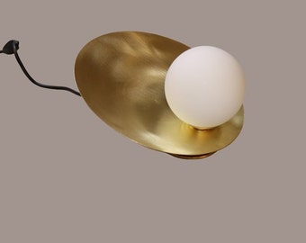 Table Wall Brass Clam Pearl Lamp Vanity Light Fixture Desk Light Lamp