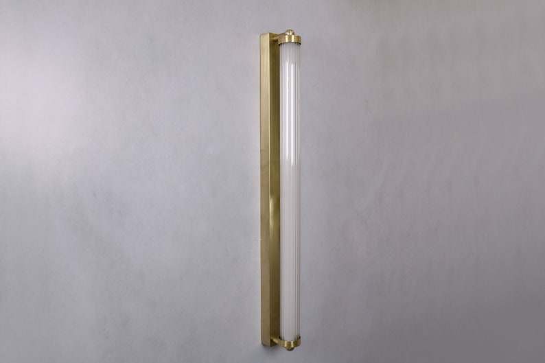 Brass Bathroom Wall Vanity Prism Light image 6