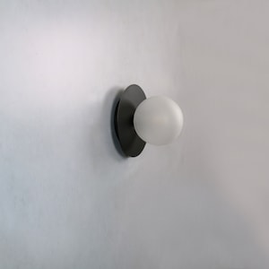 Disc Wall Lighting - Black Globe Wall Lamp Vanity Light Fixture, Wall Sconce, Wall lamp, Wall Light , Small Wall Lighting, Brass Wall lamp