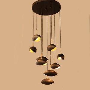 Ceiling Lighting Aluminium Chandelier Ceiling Lamp Vanity Light Fixture, Ceiling Sconce - Shells  Model Ranor Lighting Design #125-1-2