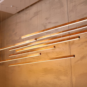 Modern Chandelier Dining Room Lighting, Profile Brass Pendant Ceiling Lights, Kitchen Island Decor Lighting, Mid Century Light Fixture