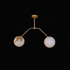 Globe Brass Ceiling Lamp Chandelier Gold Decor Light Vanity Fixture, Mid Century Light Tali Model Ranor Lighting Design 705-1-1-1-1-1 image 1