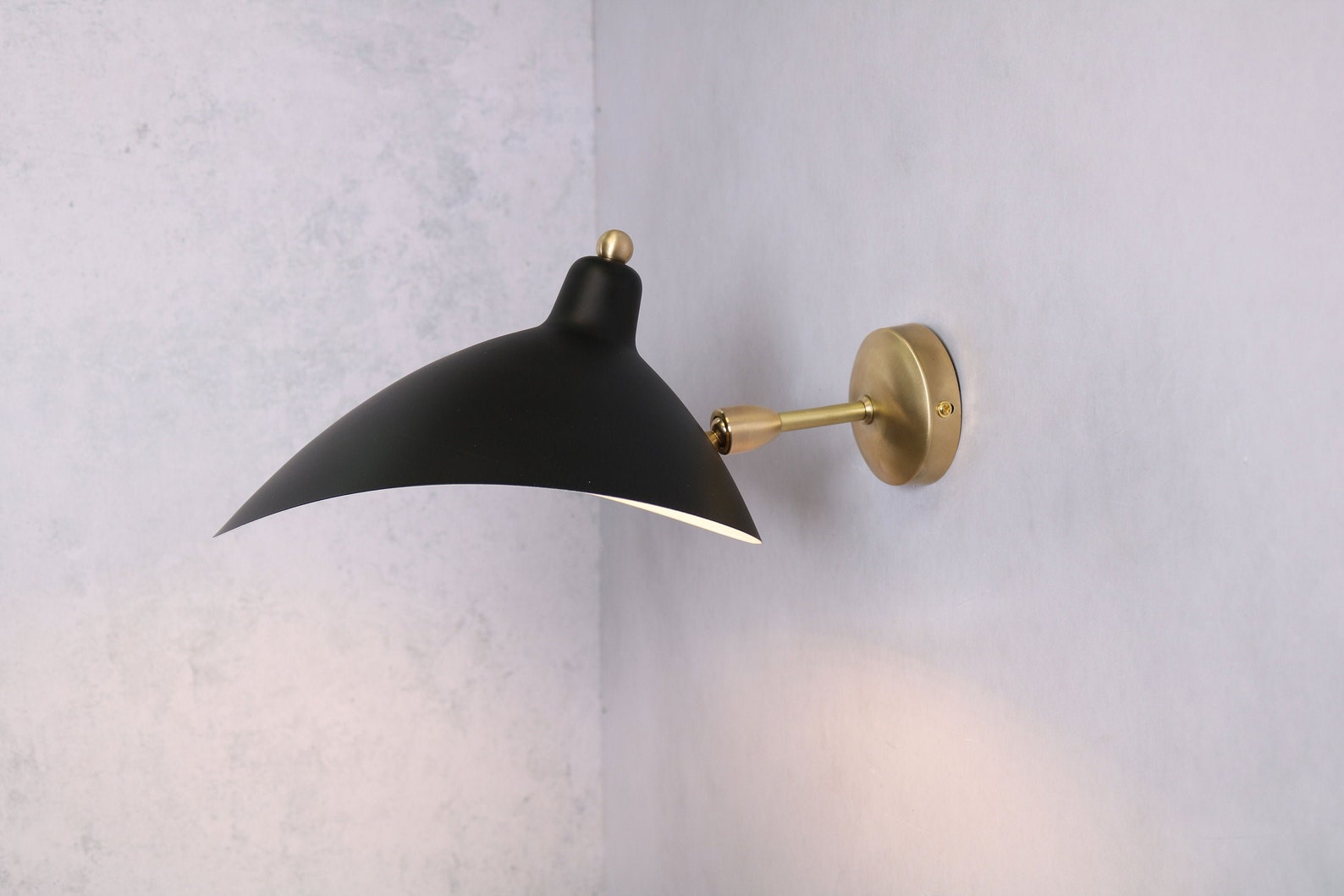 Black Bedside Wall Lamp Reading Lamp Wall Lighting Matt | Etsy