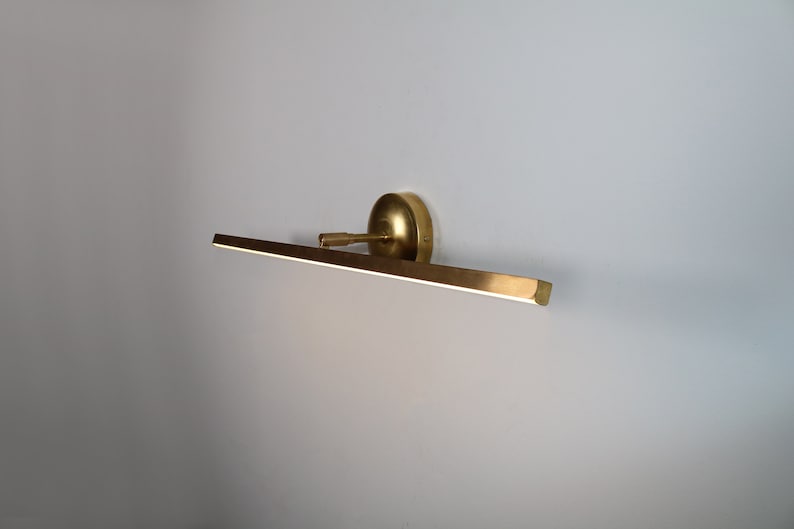 Bathroom Wall Sconce, Bathroom Light, Mid Century Modern, Brass Prism Wall Light, Bathroom Wall Light, Vanity Fixture, Modern Mirror Light image 3