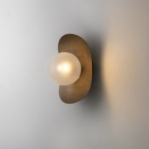 Blackened Brass Wall Lighting Blackened Brass Wall Lamp Vanity Light Fixture, Wall Sconce, Wall lamp, Wall Light , Small Wall Lighting Sandblast (Matte)