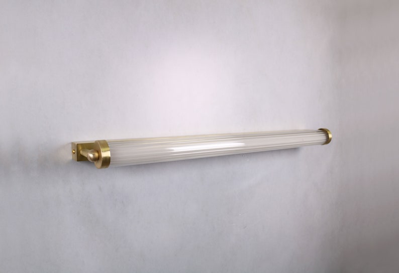 Brass Bathroom Wall Vanity Prism Light image 3