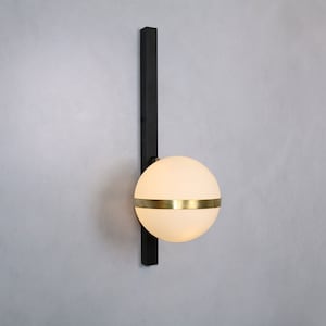 Vanity Light - Modern Wall Sconce - Black & Brass - Mid Century - Wall Light - Wall Sconce Light Fixture - Modern Vanity Light