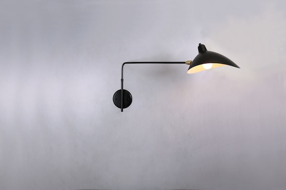 Lange wandlamp zwarte nachtkastje wandlamp - Etsy België