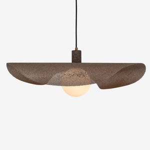 Artisan Industrial Pendant | Unique Glass Sphere Hanging Light | Customizable Size & Color | Geometric Pendant Light | Minimal Mid Century.