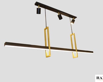 Modern Chandelier Lighting Metal Glass Ceiling Lamp Vanity Light Fixture, Ceiling Sconce - Brooklyn Model Ranor Lighting Design