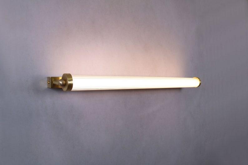 Brass Bathroom Wall Vanity Prism Light image 2