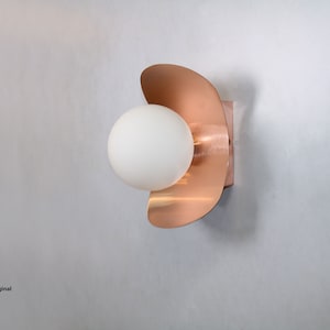 Ellipse Wall Lighting Brass Gold Globe Wall Lamp Vanity Light Fixture, Wall Sconce, Wall lamp, Wall Light , Small Wall Lighting image 7