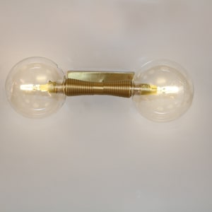 Double Polished Brass Wall Lighting - Gold Wall Lamp Vanity Light Fixture, Wall Sconce - Saturn Model Ranor Lighting Design