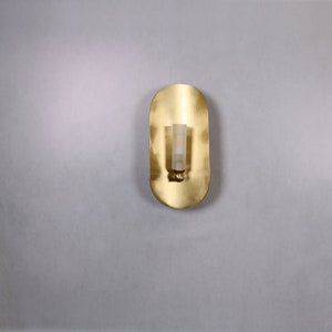 Ellipse Wall Lighting Brass Matte Glass Wall Lamp Vanity Light Fixture, Wall Sconce, Wall lamp, Wall Light , Small Wall Lighting image 5