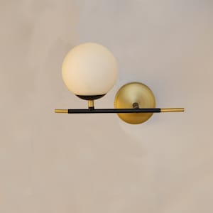 Side Wall Lighting - Brass Gold Wall Lamp Vanity Light Fixture, Wall Sconce - Model Ranor Lighting Design