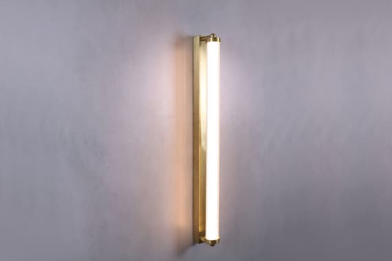 Brass Bathroom Wall Vanity Prism Light, How To Change A Bathroom Wall Light Fixture