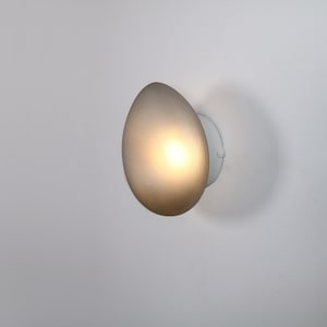 Flattened Glass Wall Lighting - Glass White Wall Lamp Vanity Light Fixture, Wall Sconce, Wall lamp, Wall Light , Small Wall Lighting