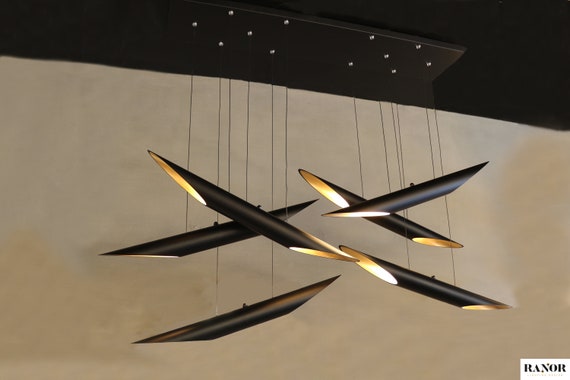 Unique Custom Chandelier, White Kitchen Island Lighting, Modern Contemporary Light Fixture, Artistic Dining Room Chandelier