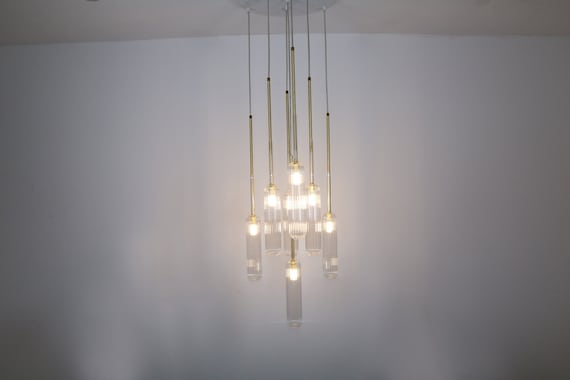 Entryway Light for High Ceiling Foyer , Staircase Chandelier Pendant Light, Stairs or Living Room, Modern Chandelier Lighting for Home Decor