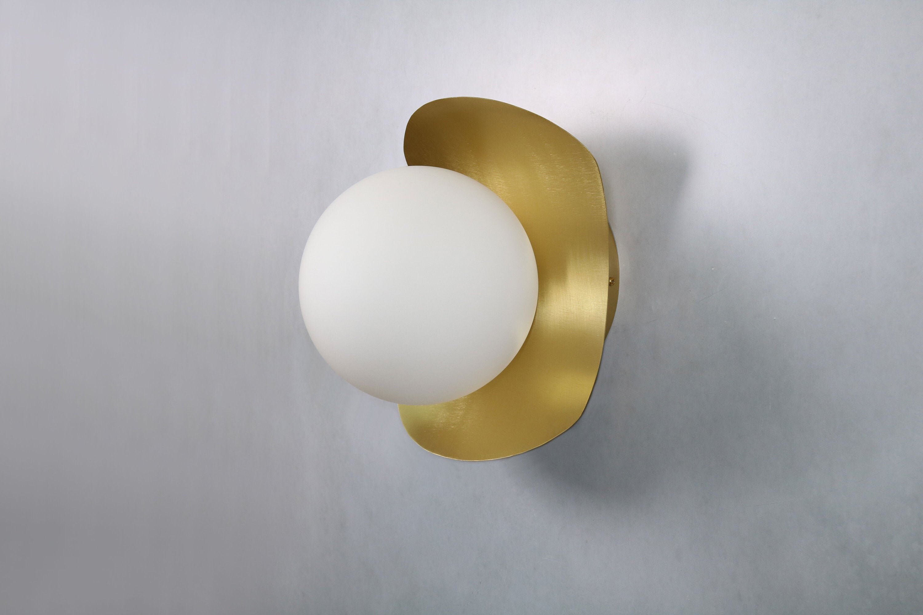 Big Ellipse Wall Lighting - Brass Gold Globe Wall Lamp Vanity Light Fixture, Wall Sconce, Wall lamp, Wall Light , Big Wall Lighting