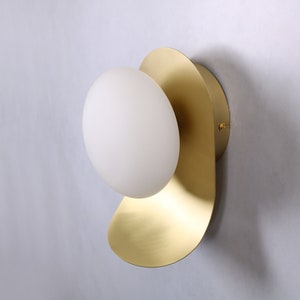 Ellipse Wall Lighting - Brass Gold Globe Wall Lamp Vanity Light Fixture, Wall Sconce, Wall lamp, Wall Light , Small Wall Lighting