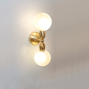 Double Globe Wall Lighting Brass Gold Wall Lamp Vanity Light Fixture, Wall Sconce - Morocco Model Ranor Lighting Design #