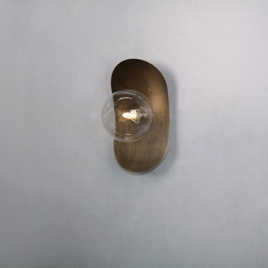 Brass Wall Sconce Brass Wall Lighting , Vanity Light Fixture, Black Wall Light Sconce image 3