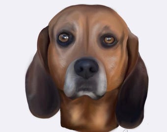Anpassat husdjursporträtt, hundporträtt från foto, husdjurskonst