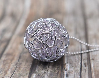 Chain / necklace / pendant chain 'wire ball'