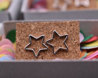 Stud earrings / 925 silver / star stud earrings / earrings 'Filigree stars'