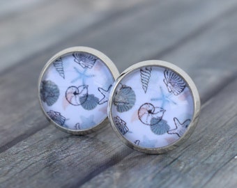 Stud earrings / earrings / earrings / maritime earrings 'Walk by the sea'