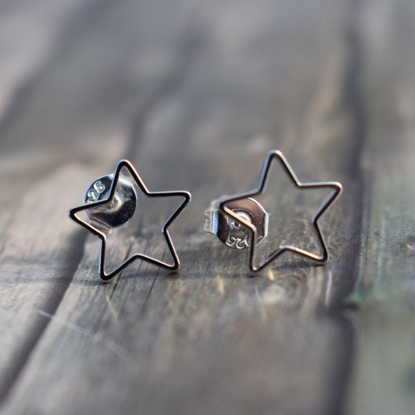 Stud earrings / 925 silver / star stud earrings / earrings 'Filigree stars'