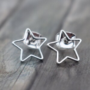 Stud earrings / 925 silver / star stud earrings / earrings 'Filigree stars' image 3