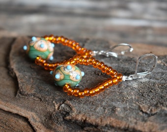 Earrings / women's earrings / glass bead earrings / hanging earrings / 925 silver 'Spring Awakening'