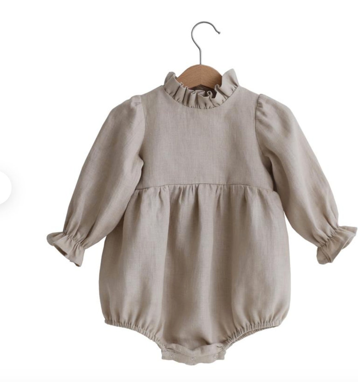 Sage Green Baby Romper Linen Romper Etsy