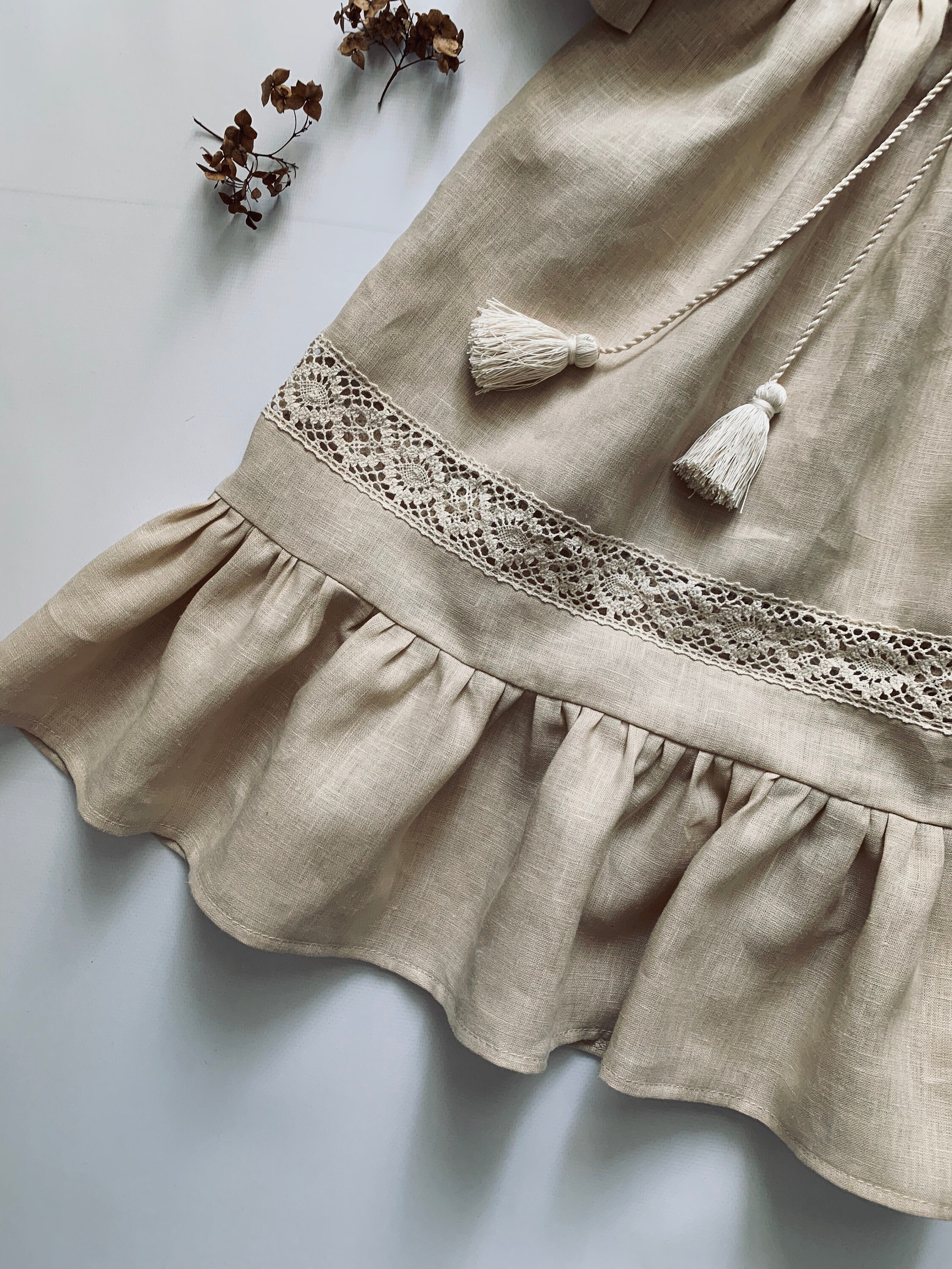 Vintage Linen Dress. Flower Girl Dress Etsy