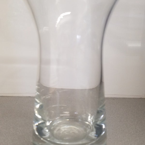 Tall Trumpet Glass Vase Etsy