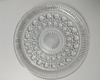 Vintage Indiana Glass Royal Brighton fat | Ribbad kant klar serveringsskål