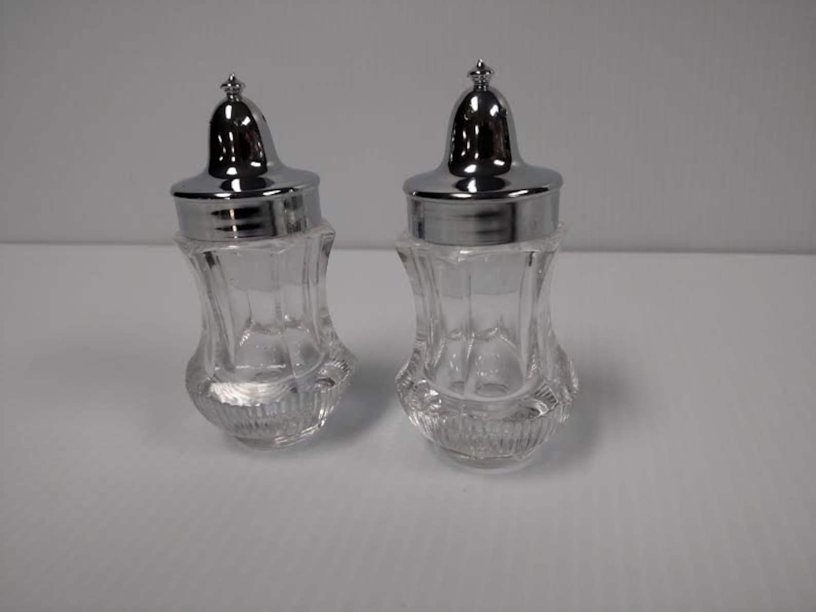 Vintage Fostoria Crystal Salt & Pepper Shakers Etsy