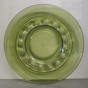 Indiana Glass Kings Crown Thumbprint Olive Salad Plates (Set of 4) New Vintage in Original Sealed Box
