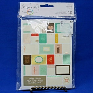 3 Cartões Temáticos Project Life HOME 40 Unid. Cartões de página de bolso para álbum de recortes total 120