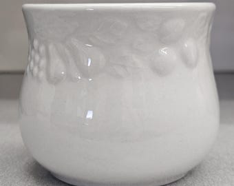 Gibson Fruit Embossed Off White Sugar Bowl NO LID