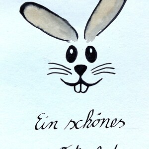 hand-painted greeting cards, postcard size with envelope, 10.5 x 14.6 cm, Easter card image 7